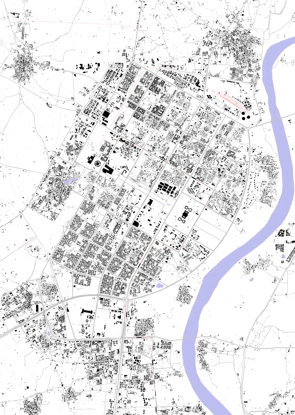 Gandhinagar figure ground plan