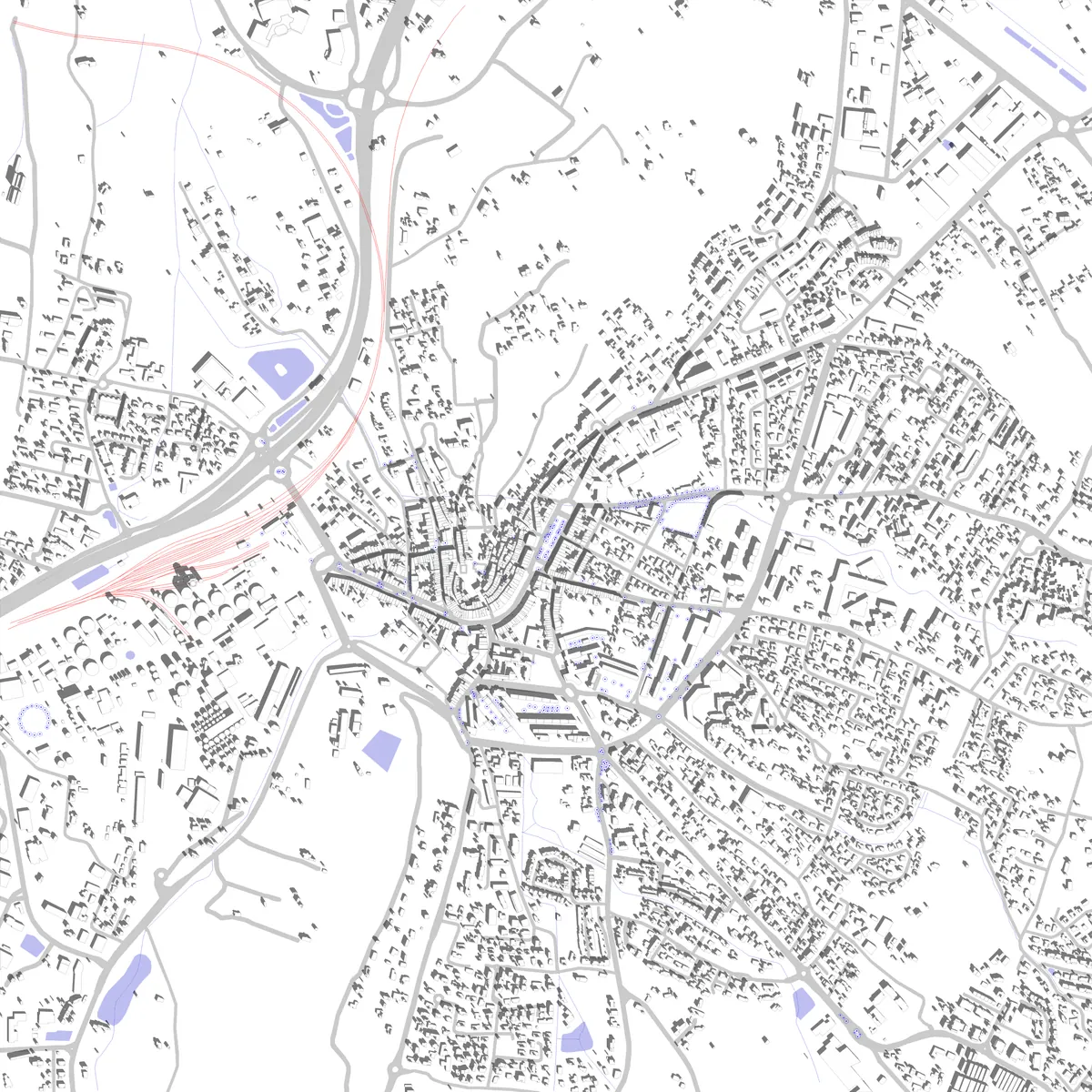 Gardanne plan de situation (2,5 km)