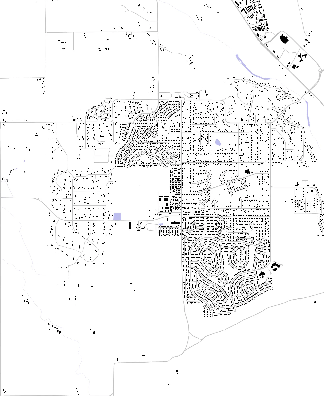 Gardnerville Ranchos figure ground plan