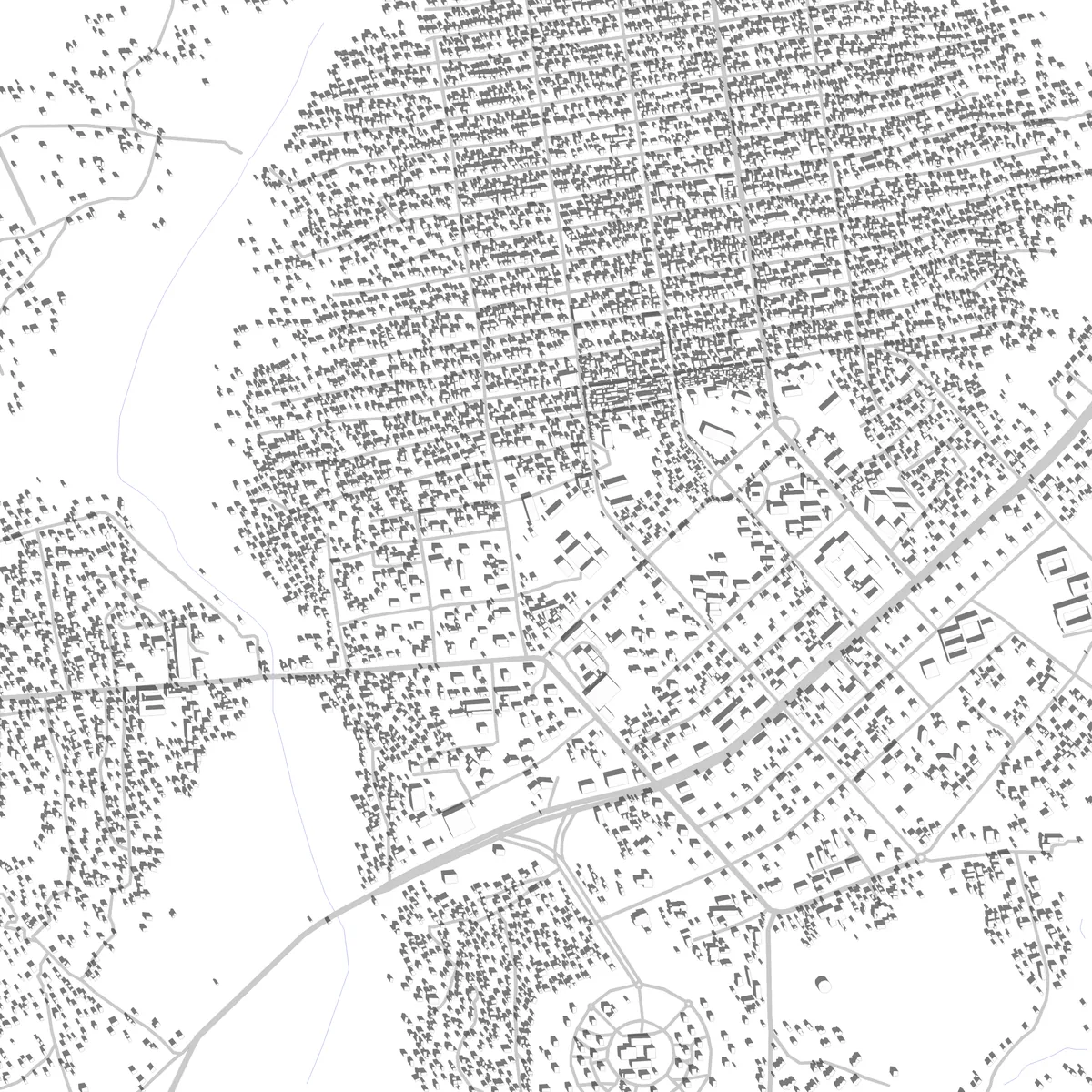 Gbadolite Lageplan (2,5 km)