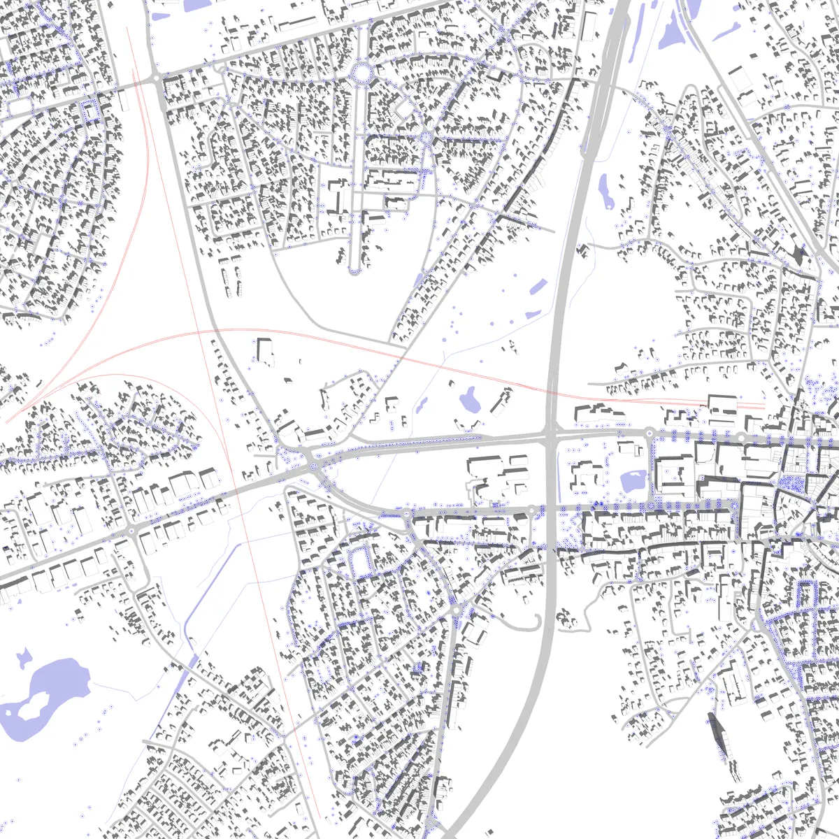 Genk plan de situation (2,5 km)