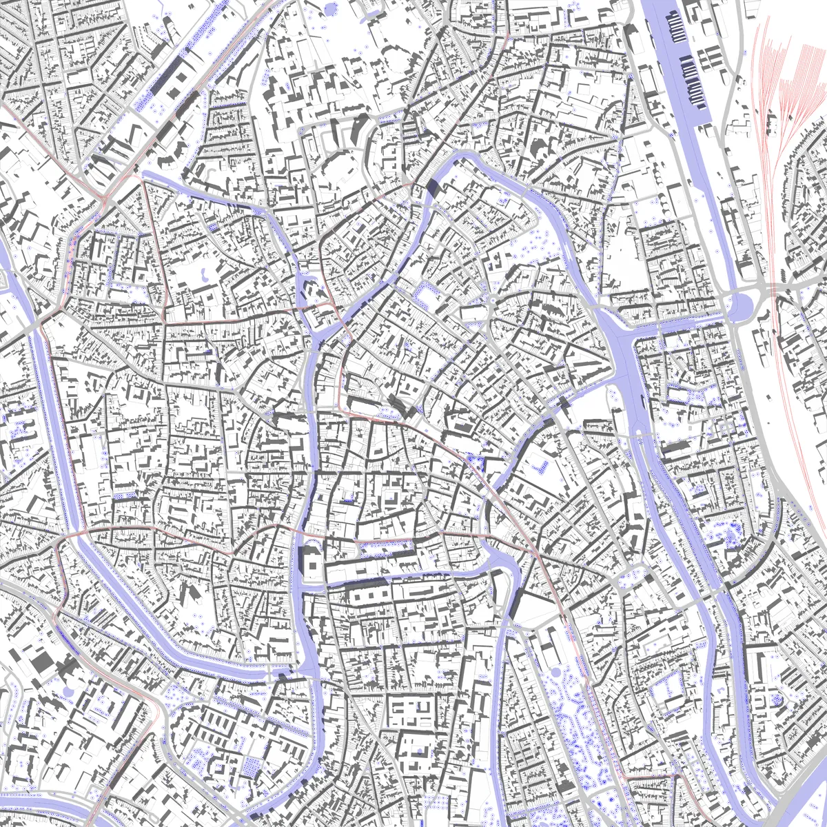 Ghent plan de situation (2,5 km)