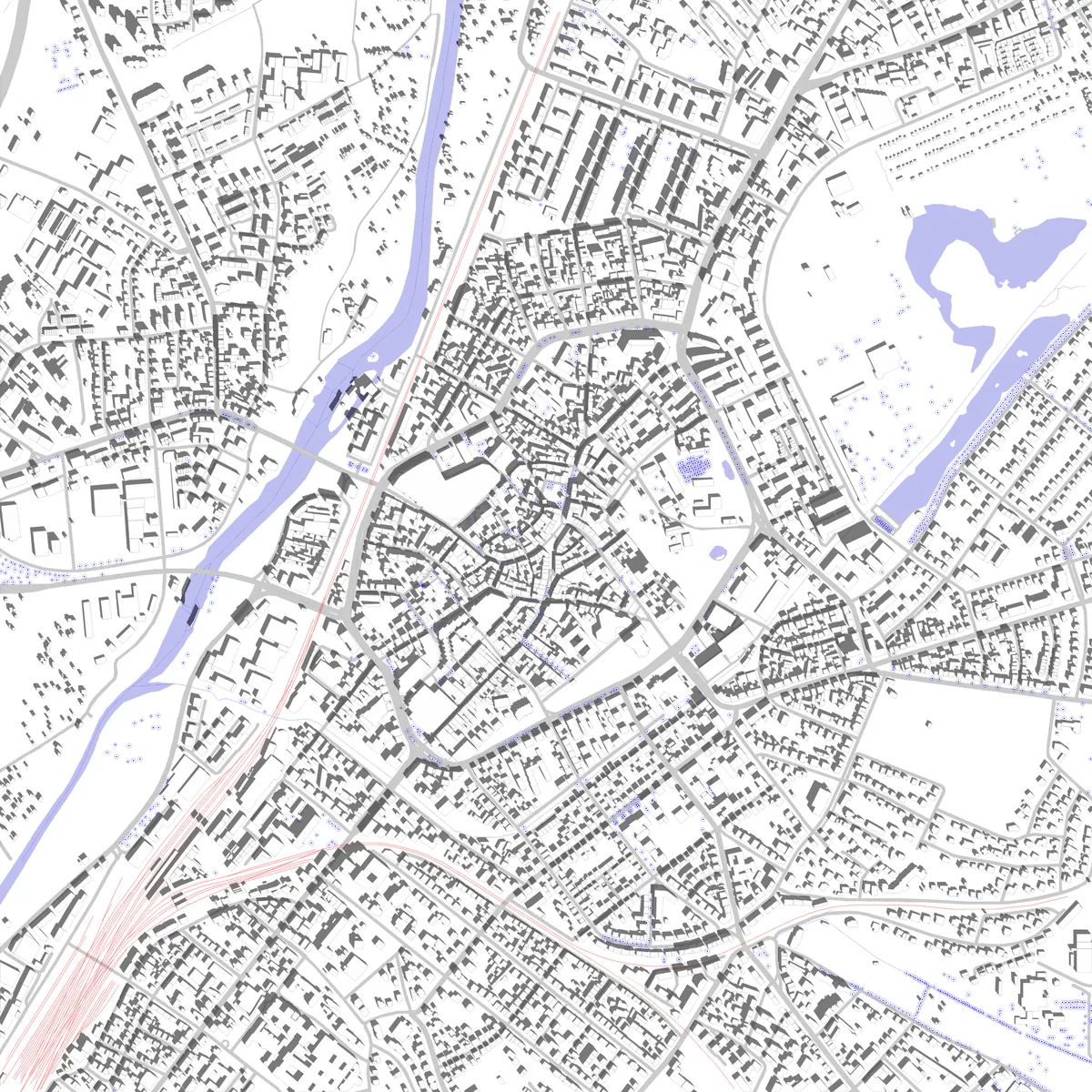 Gießen Lageplan (2,5 km)