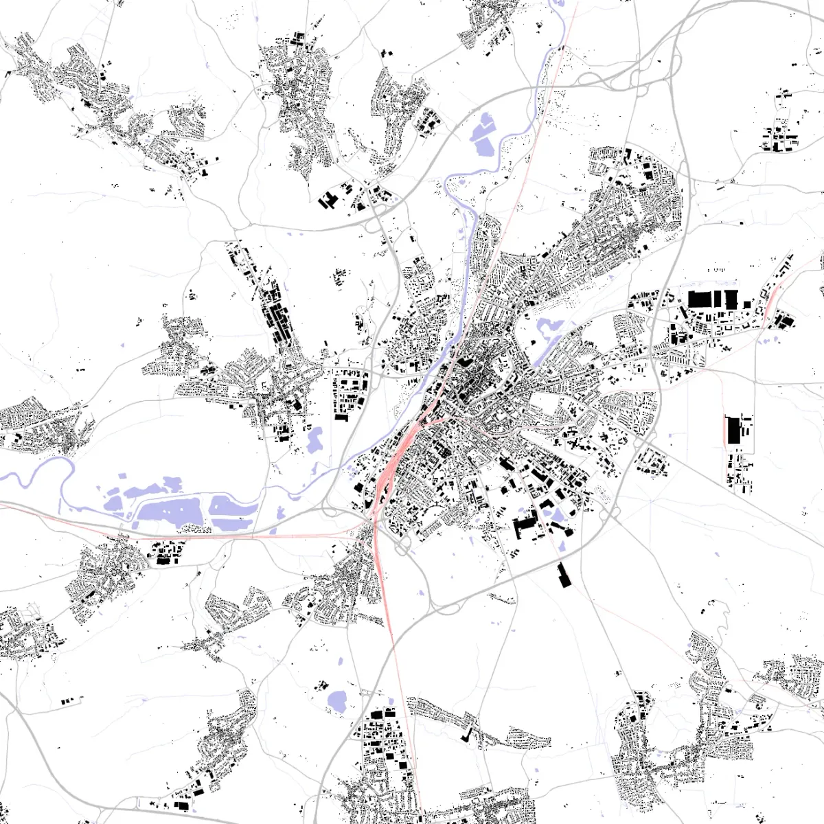 Gießen Lageplan | ready-to-draw layered vectors | CAD ATLAS