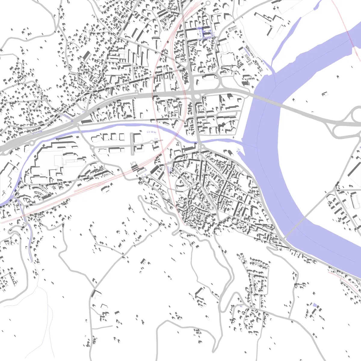 Givors plan de situation (2,5 km)