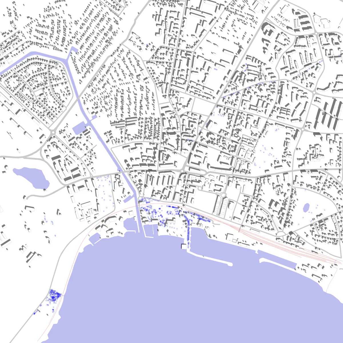 Giżycko plan zagospodarowania (2,5 km)