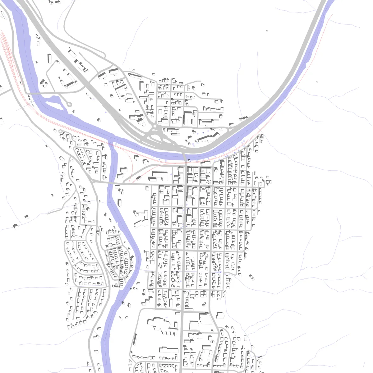 Glenwood Springs Lageplan (2,5 km)