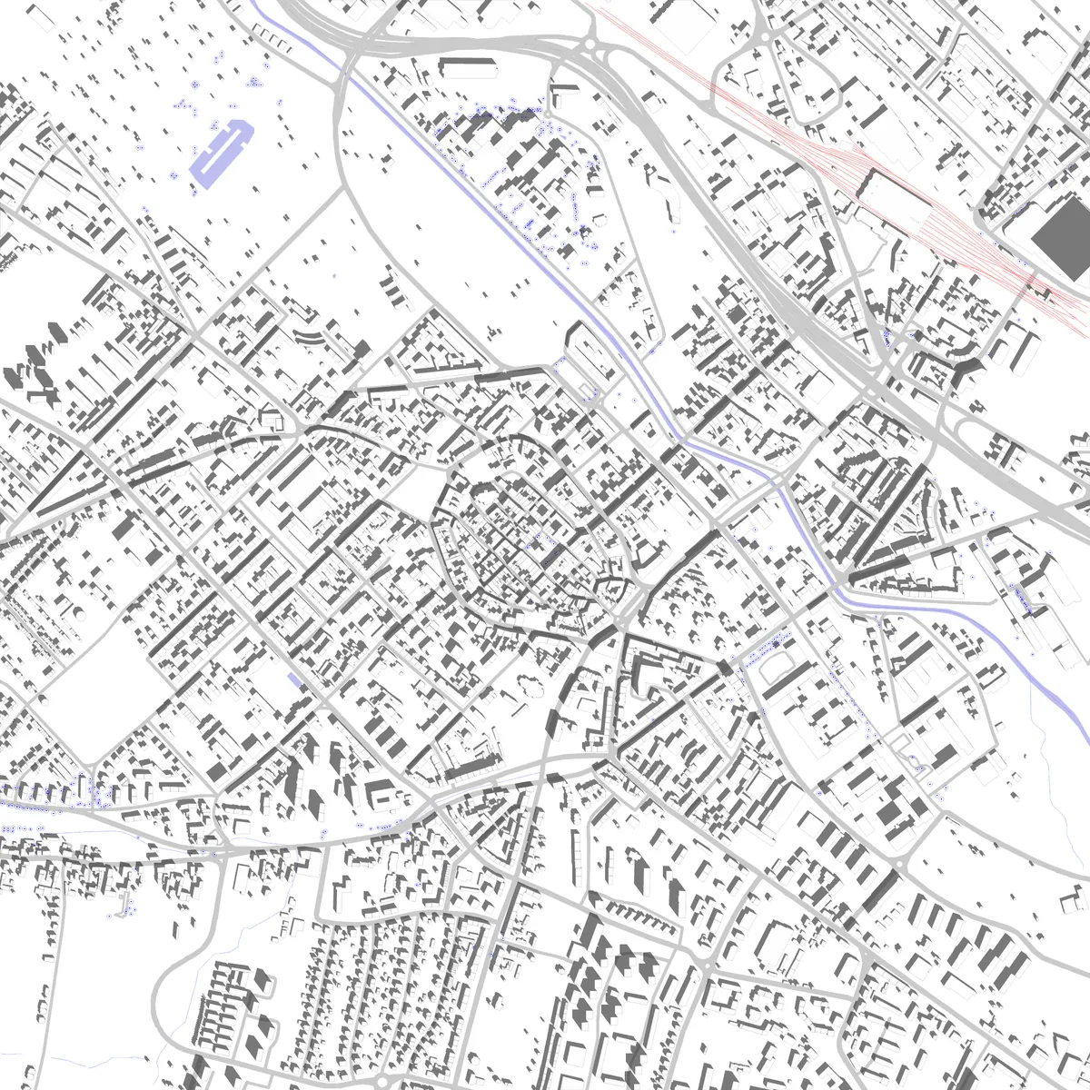 Gliwice plan zagospodarowania (2,5 km)