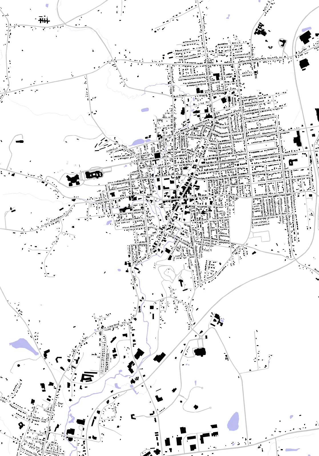 Gloversville figure ground plan
