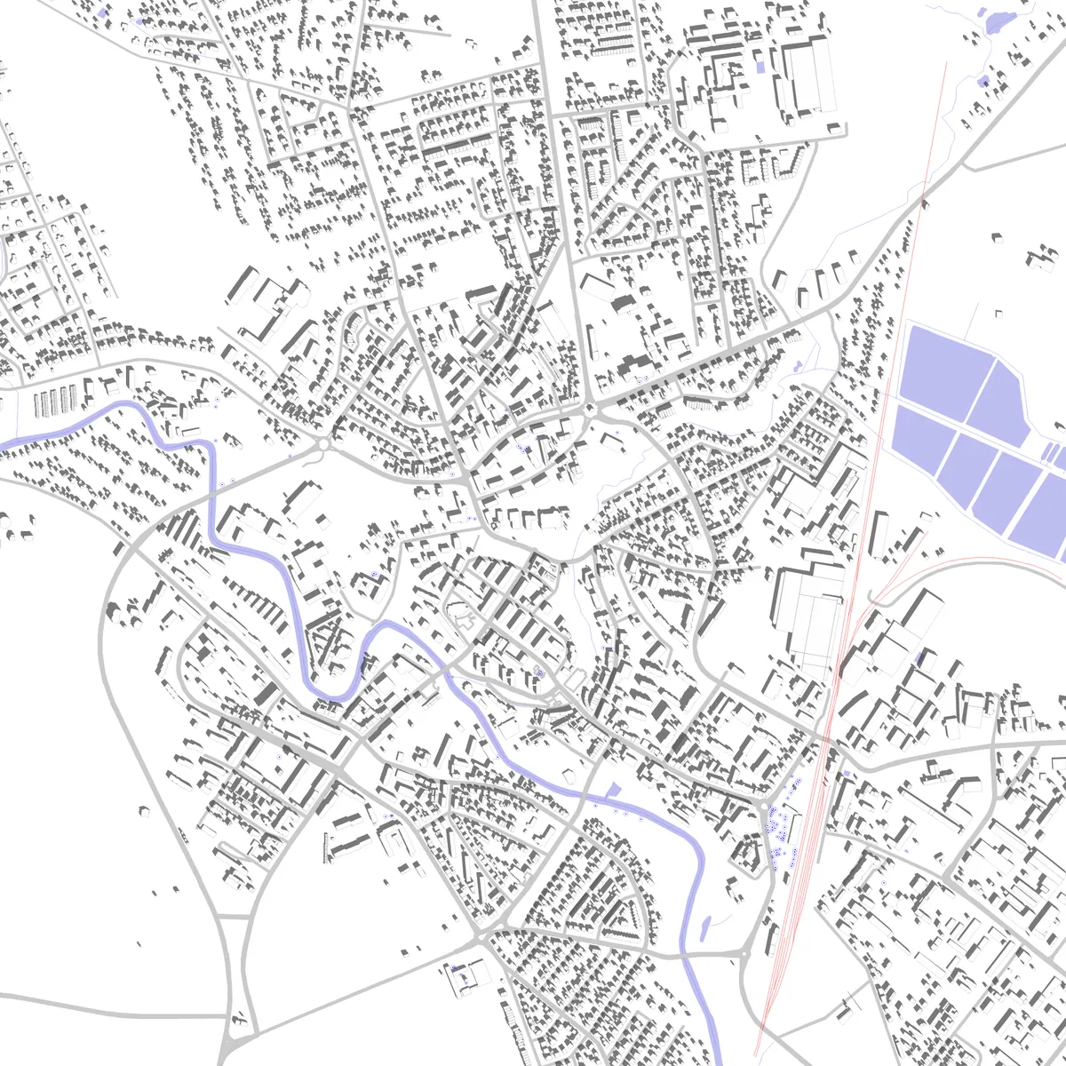 Goleniów plan zagospodarowania (2,5 km)