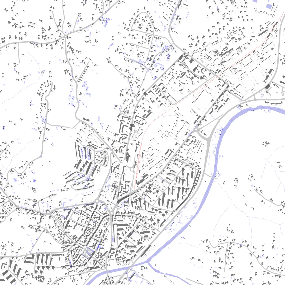 Gorlice Lageplan (2,5 km)