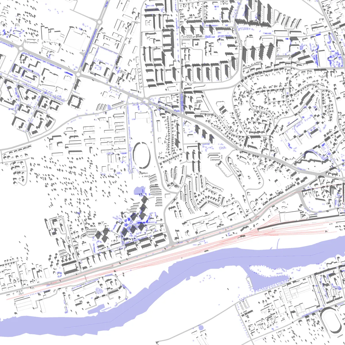 Gorzów Wielkopolski plan zagospodarowania (2,5 km)