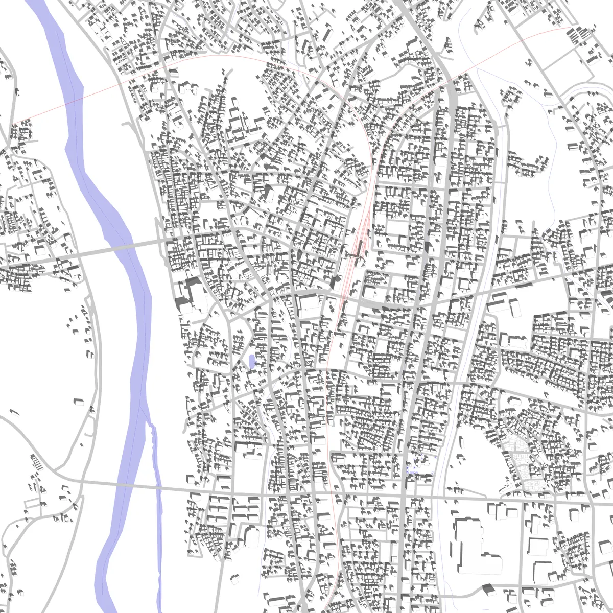 五所川原 敷地図 (2.5 km)