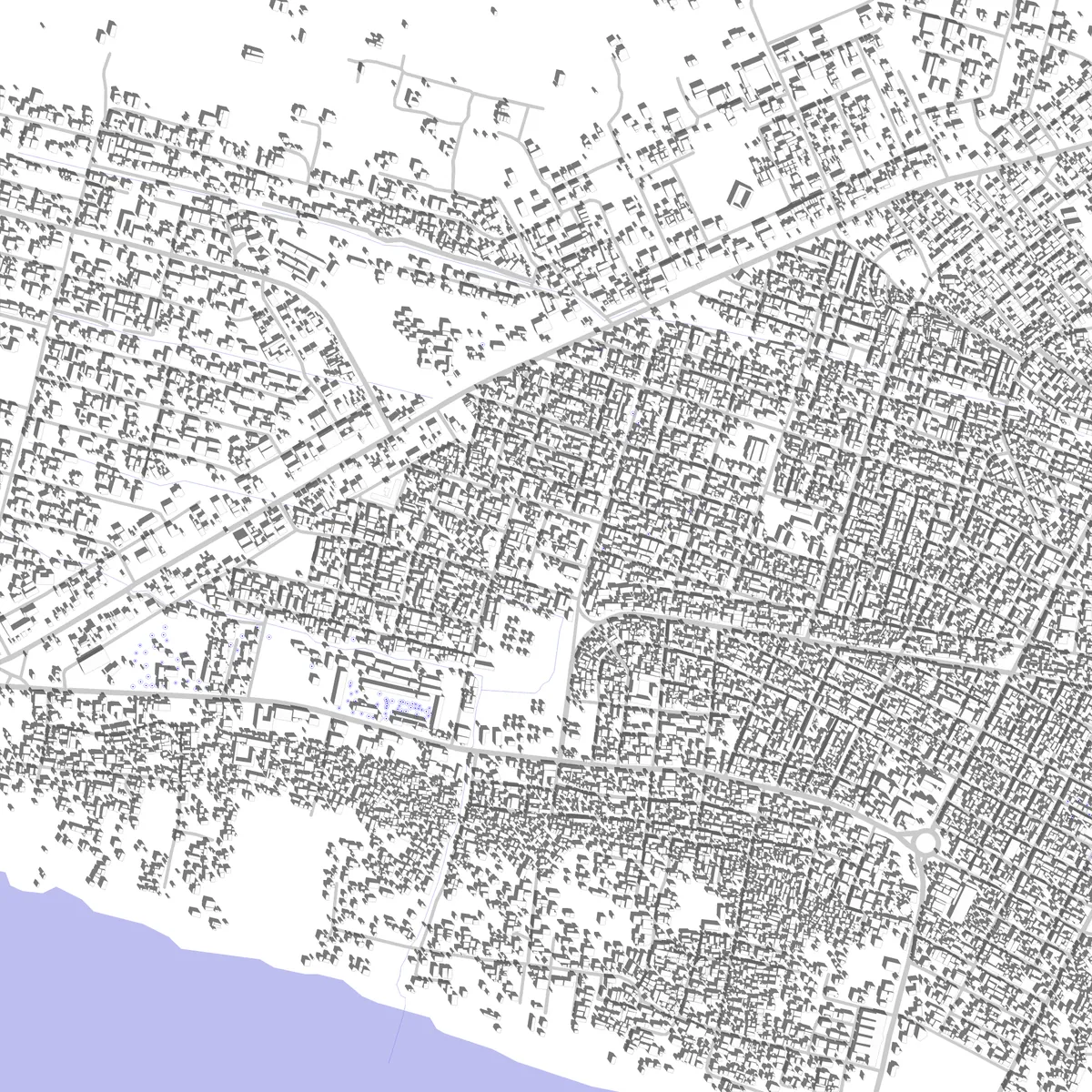 Grand-Bassam plan de situation (2,5 km)