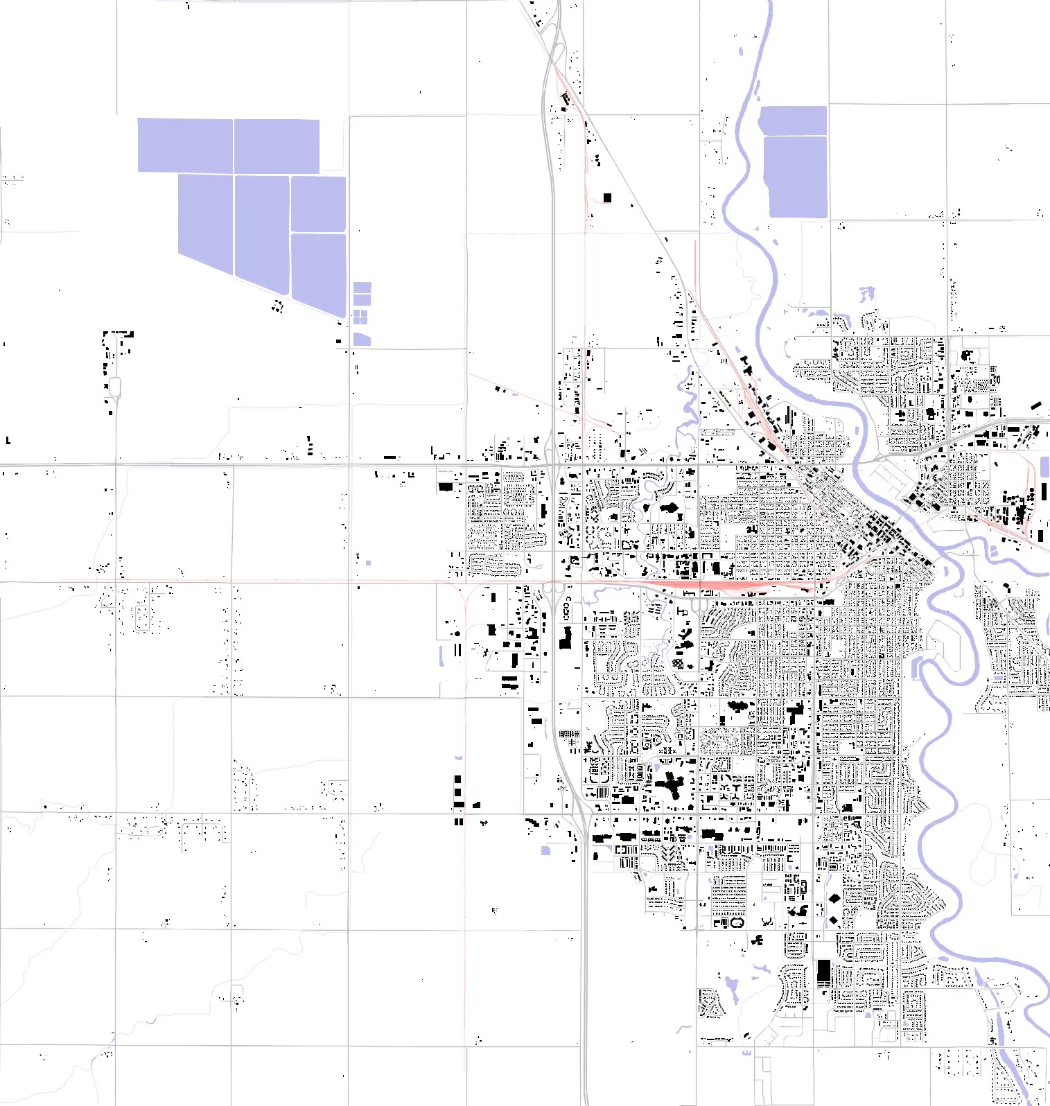 Grand Forks Schwarzplan