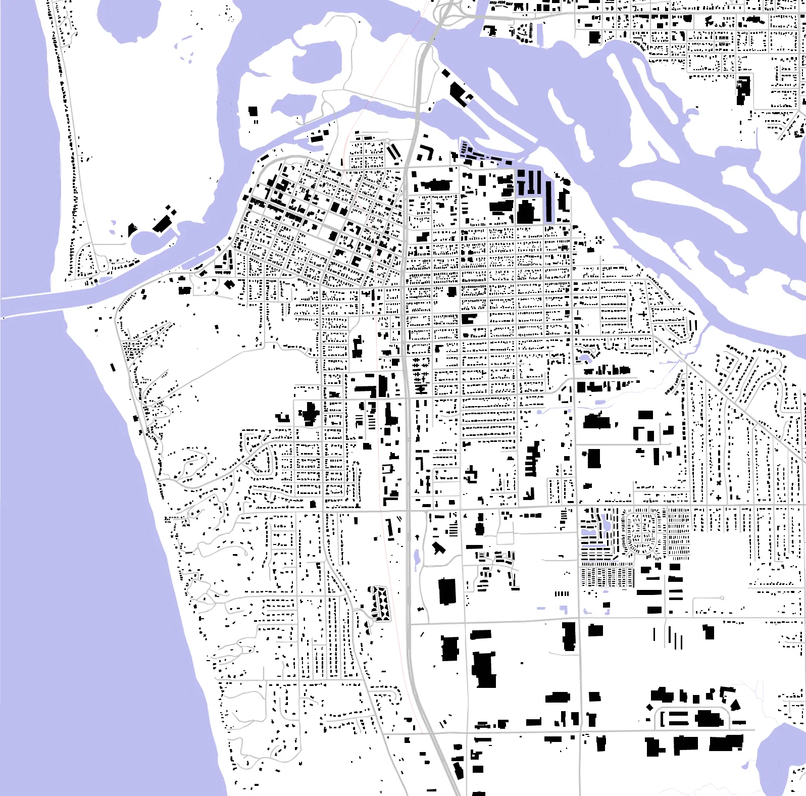 Grand Haven figure ground plan