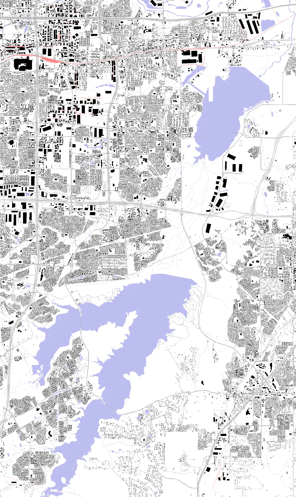 Grand Prairie figure ground plan