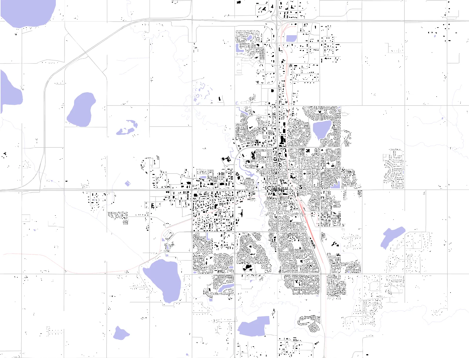 Grande Prairie Schwarzplan