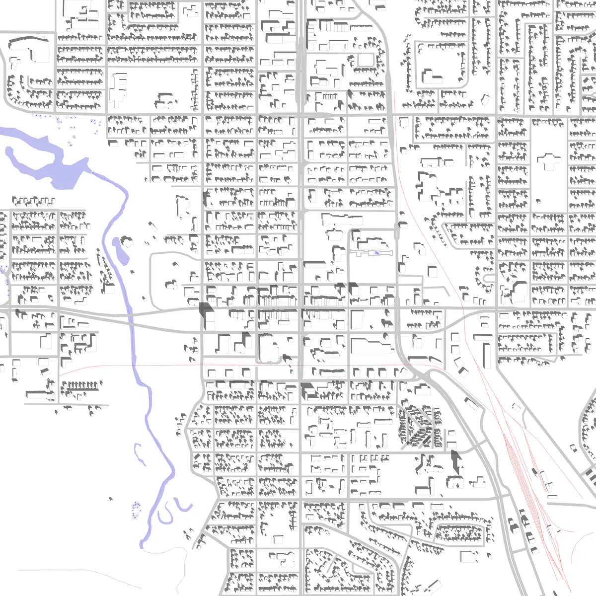 Grande Prairie Lageplan (2,5 km)