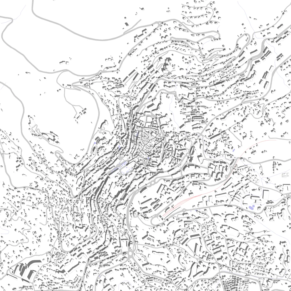 Grasse plan de situation (2,5 km)