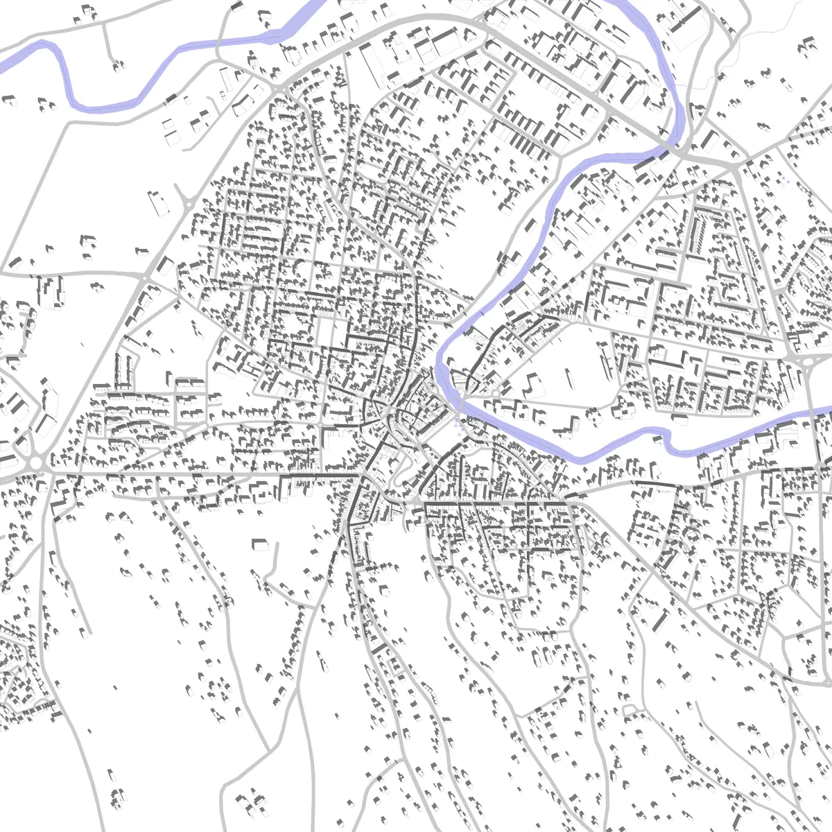 Graulhet plan de situation (2,5 km)