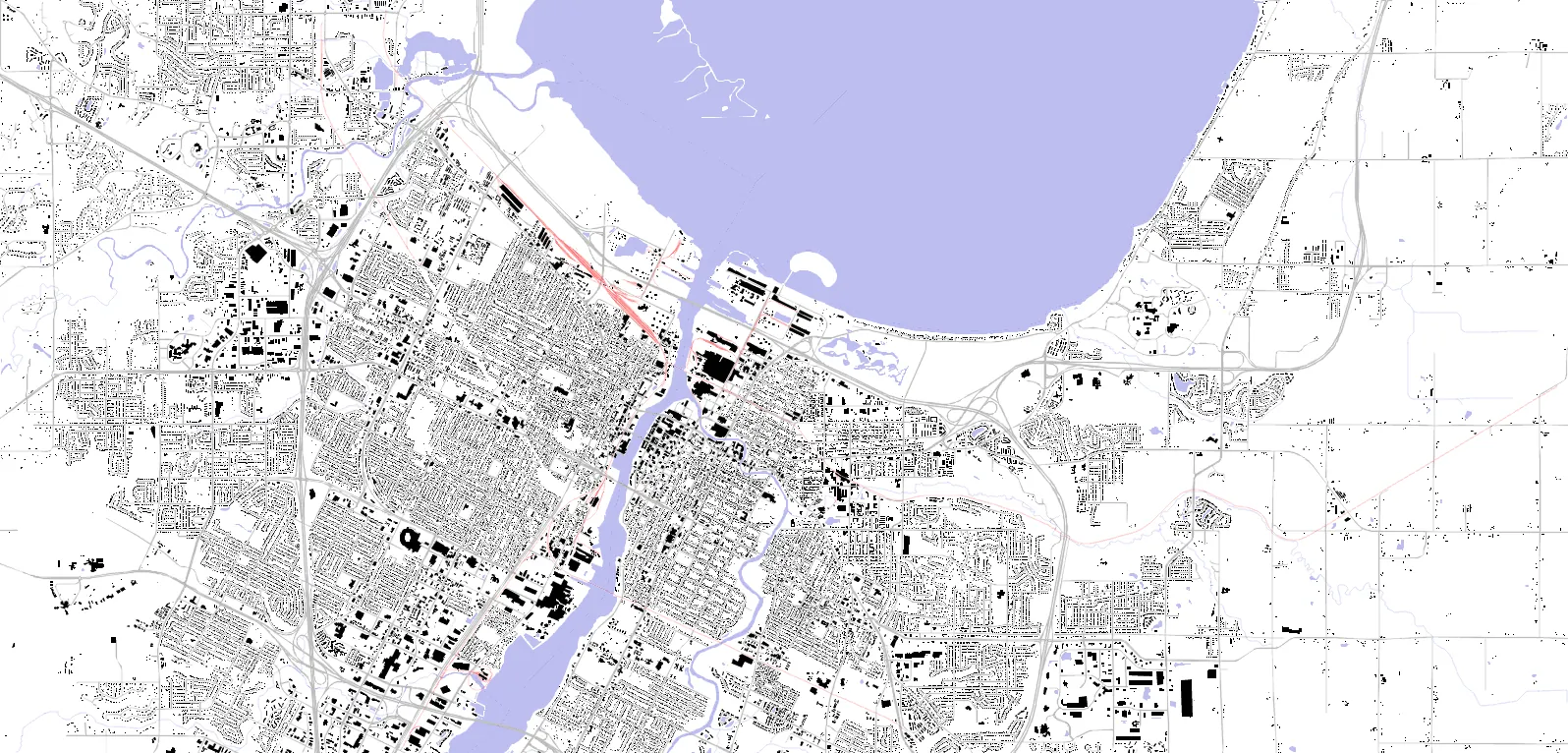 Green Bay Schwarzplan