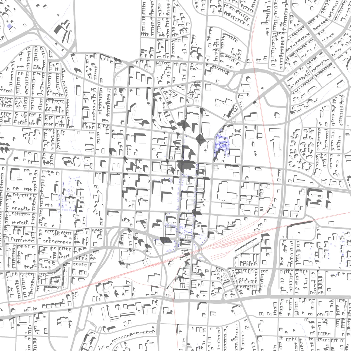 Greensboro Lageplan (2,5 km)