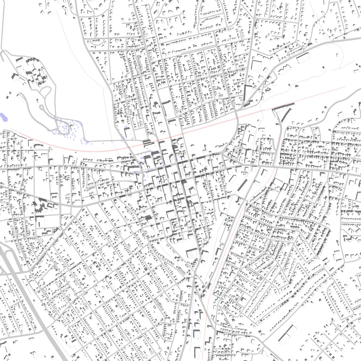 Greensburg Lageplan (2,5 km)