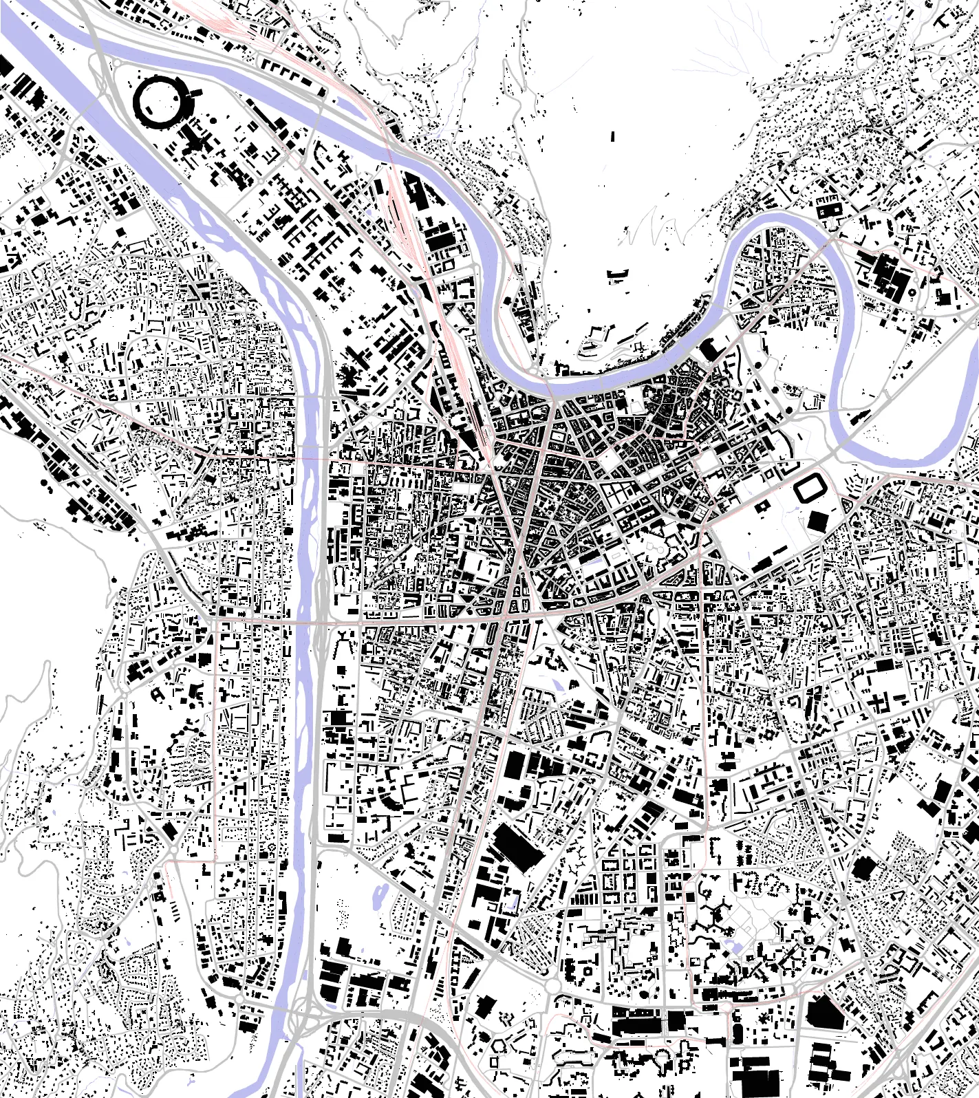 Grenoble Schwarzplan