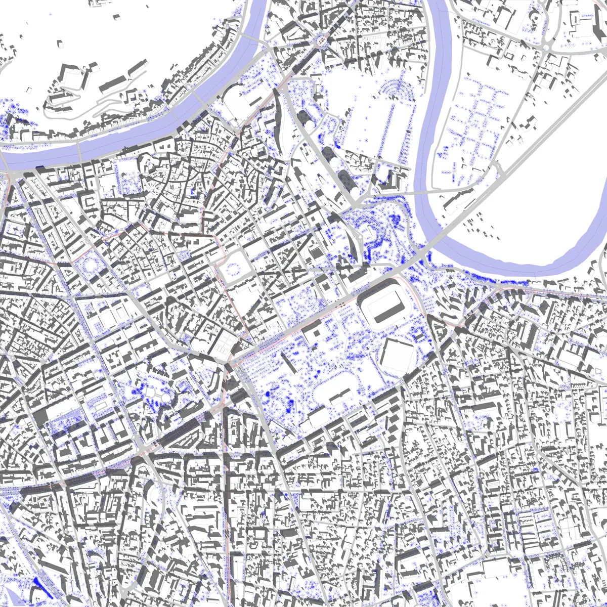 Grenoble Lageplan (2,5 km)