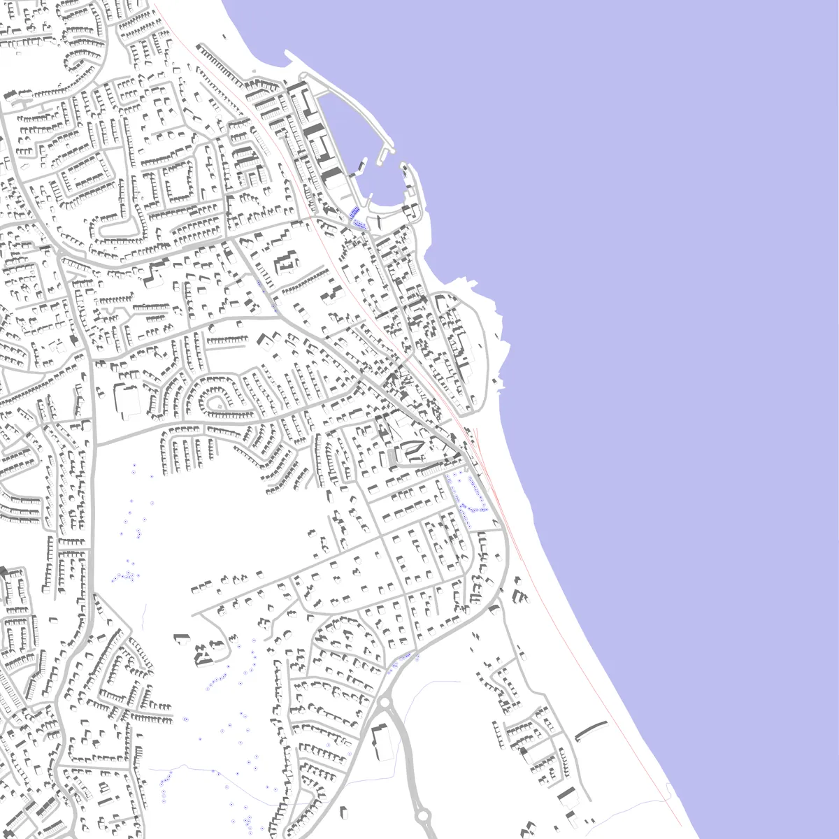 Greystones Lageplan (2,5 km)