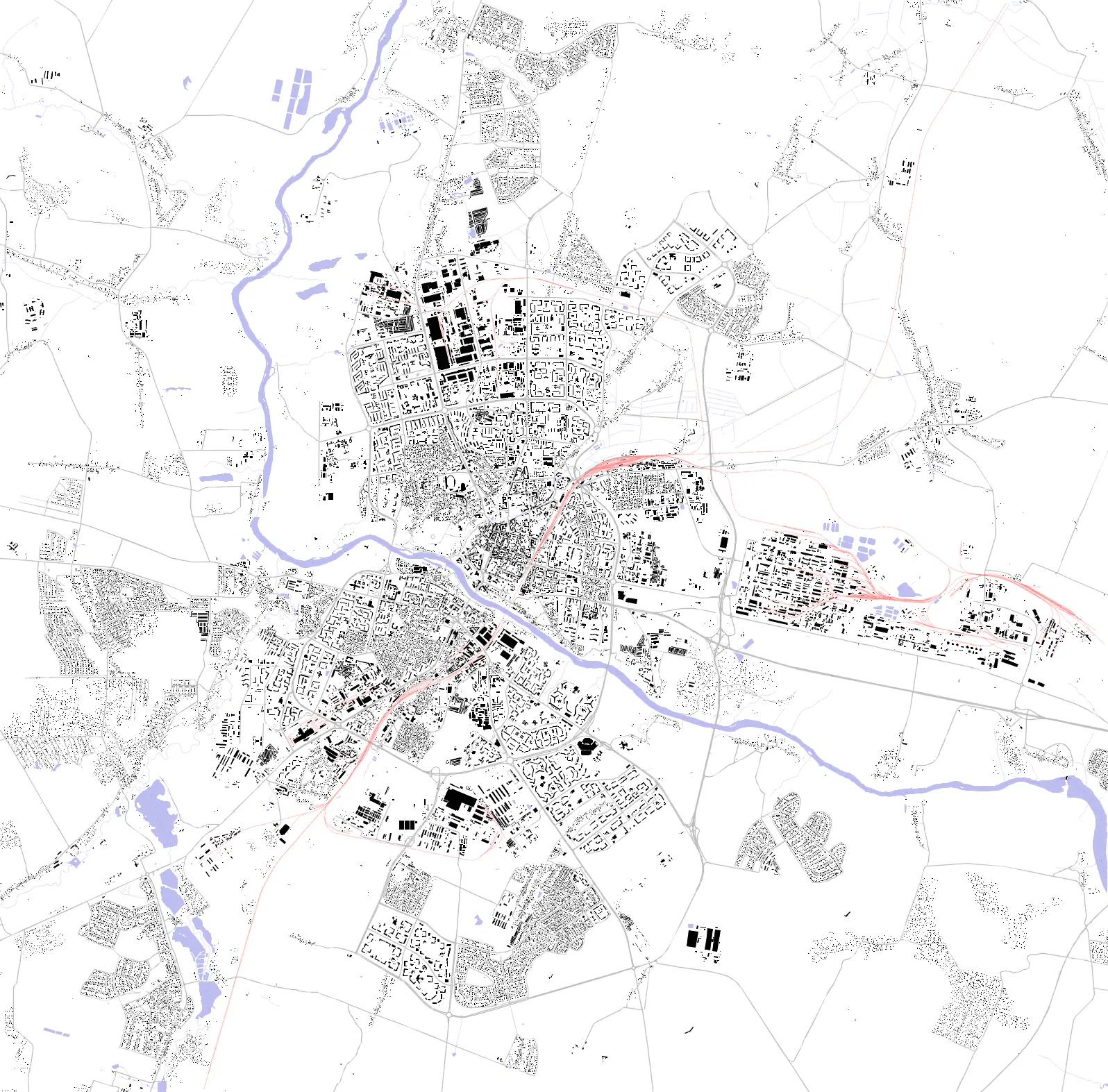Гродно figure ground plan