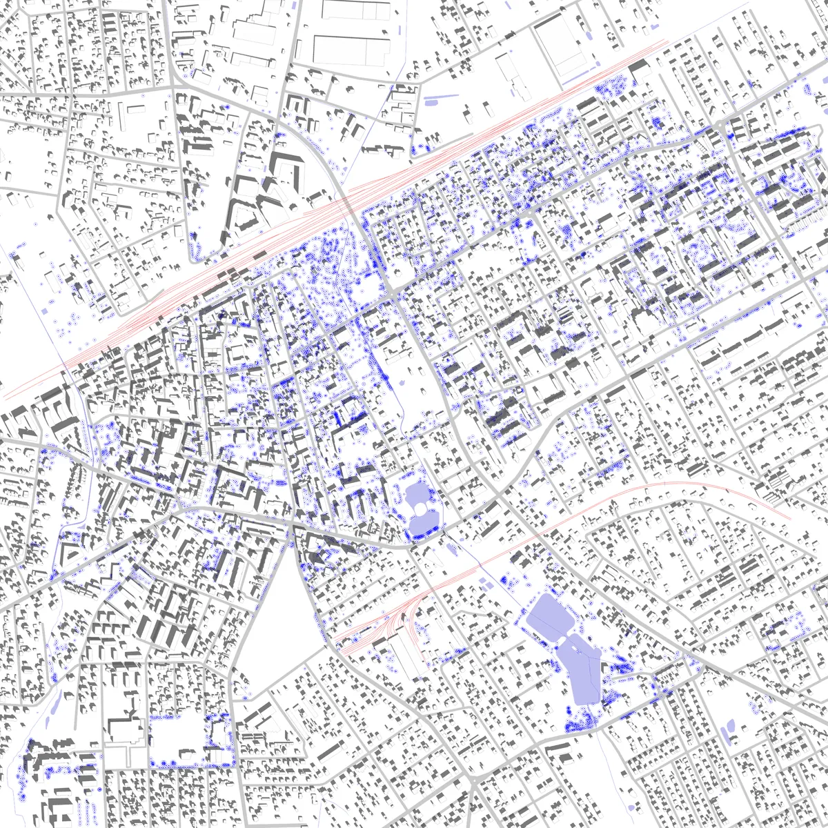 Grodzisk Mazowiecki plan zagospodarowania (2,5 km)