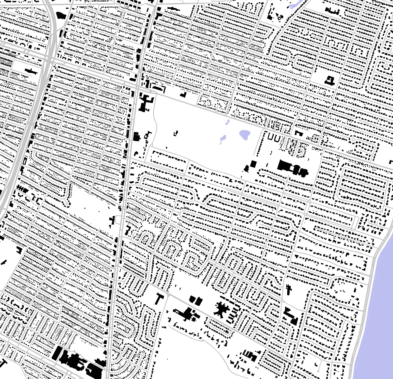 Grosse Pointe Woods figure ground plan