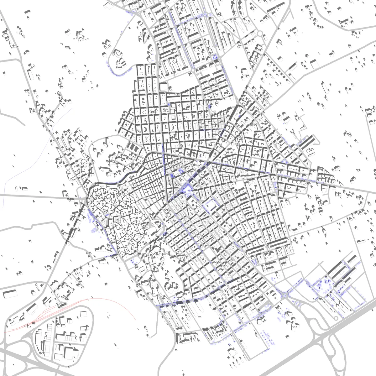 Grottaglie planimetria di sito (2.5 km)