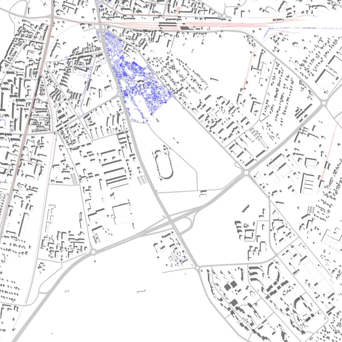 Grudziądz plan zagospodarowania (2,5 km)