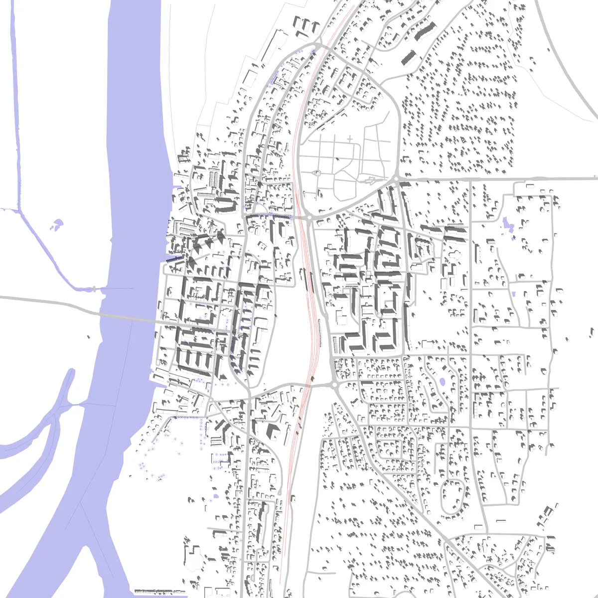 Gryfino Lageplan (2,5 km)