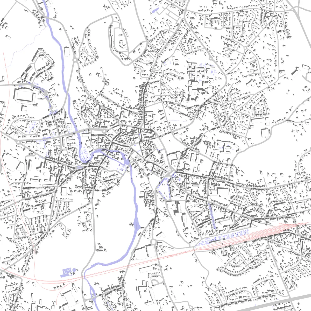 Guingamp Lageplan (2,5 km)
