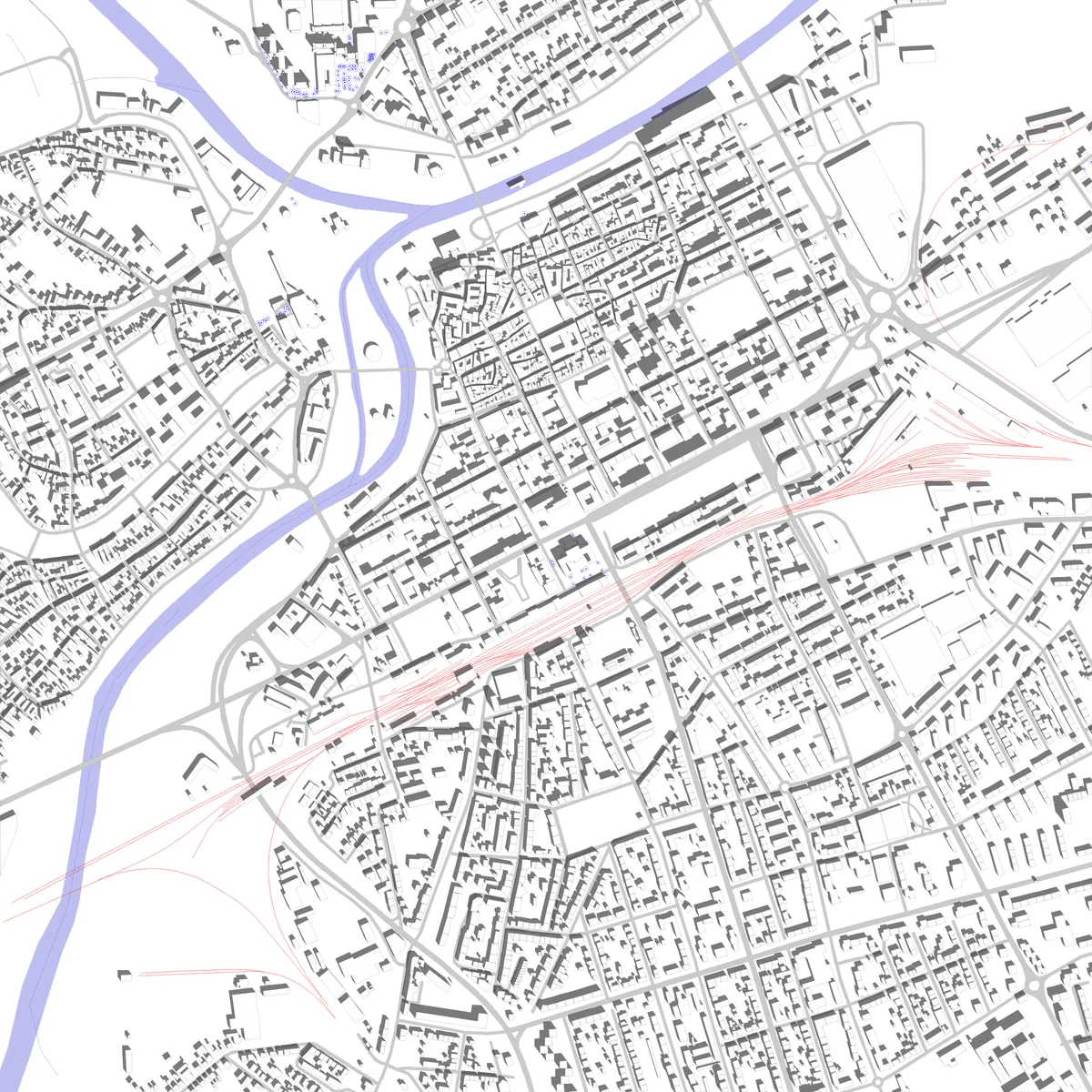 Győr site plan (2,5 km)