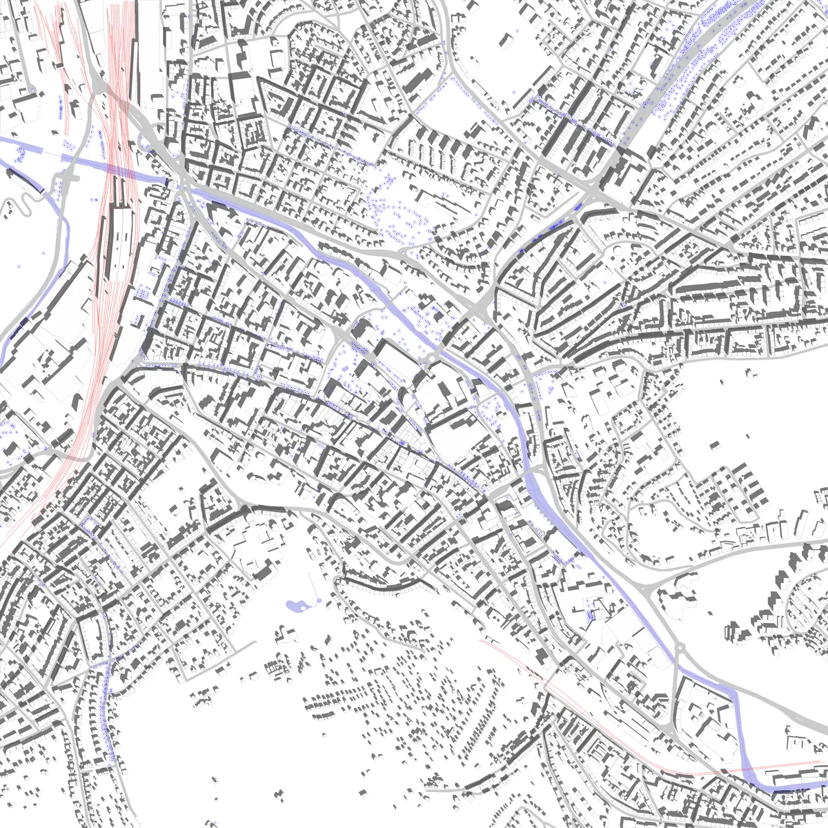 Hagen Lageplan (2,5 km)