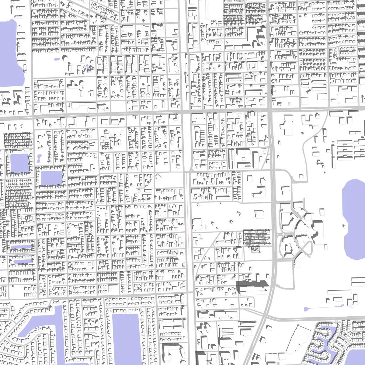 Hallandale Beach Lageplan (2,5 km)