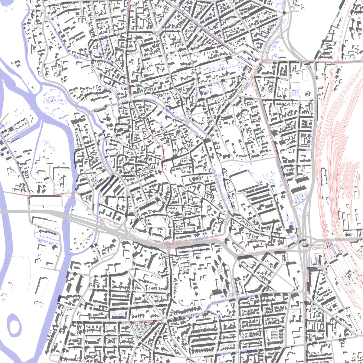 Halle Lageplan (2,5 km)