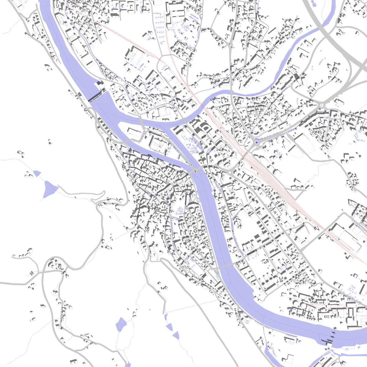 Hallein Lageplan (2,5 km)