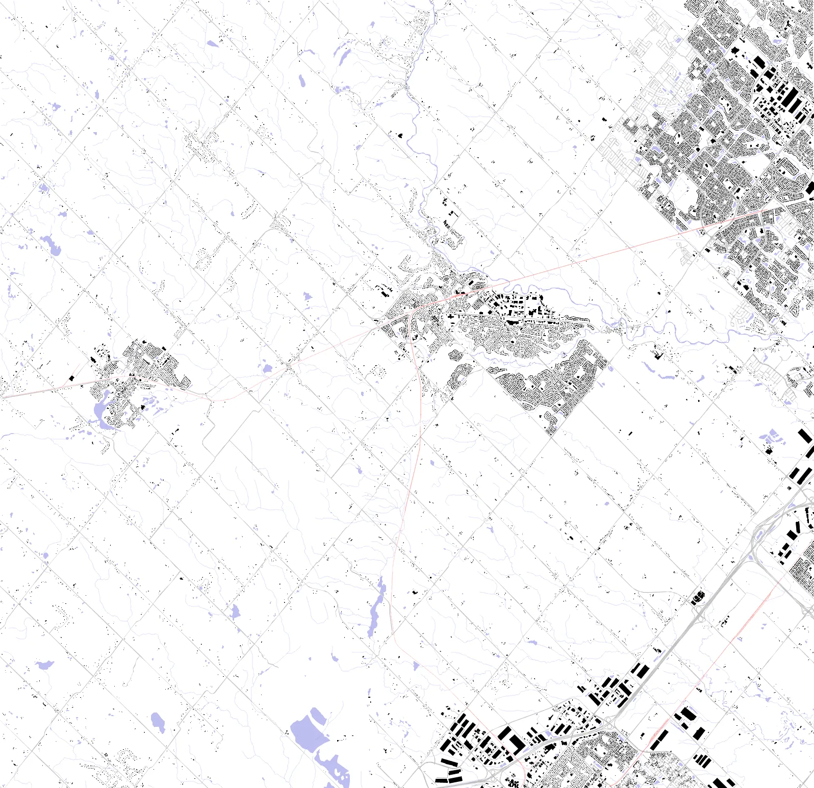 Halton Hills figure ground plan
