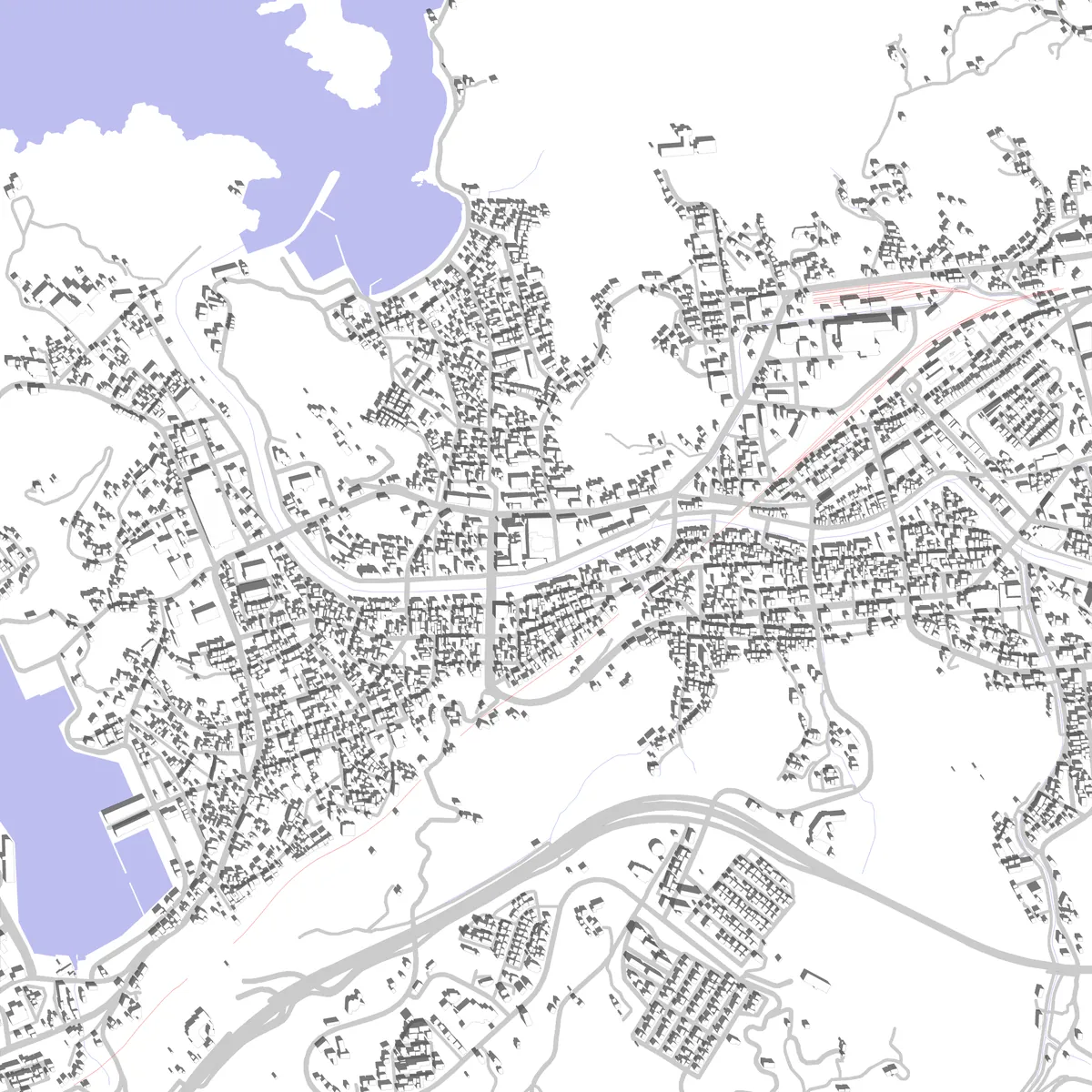 浜田 敷地図 (2.5 km)