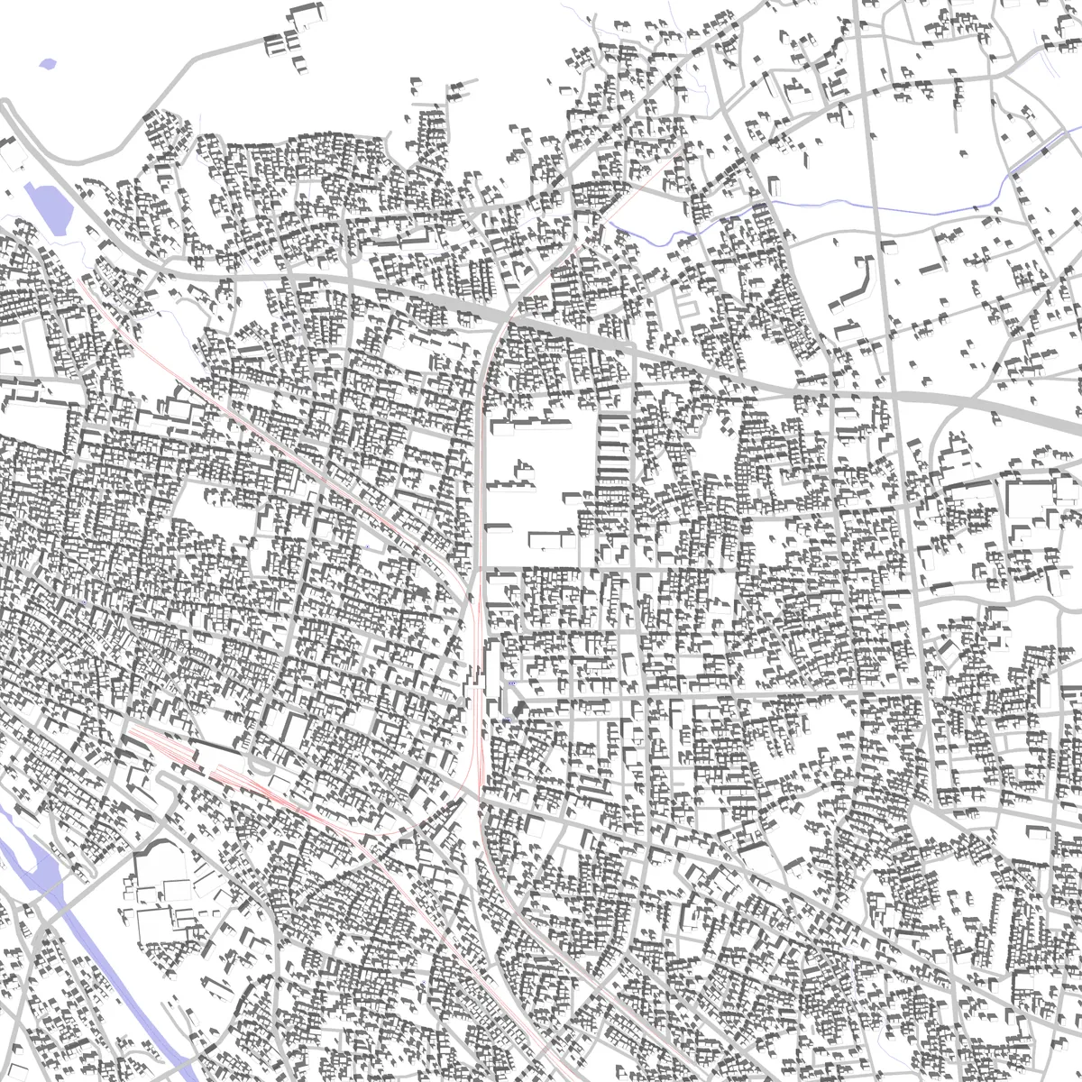 飯能 敷地図 (2.5 km)