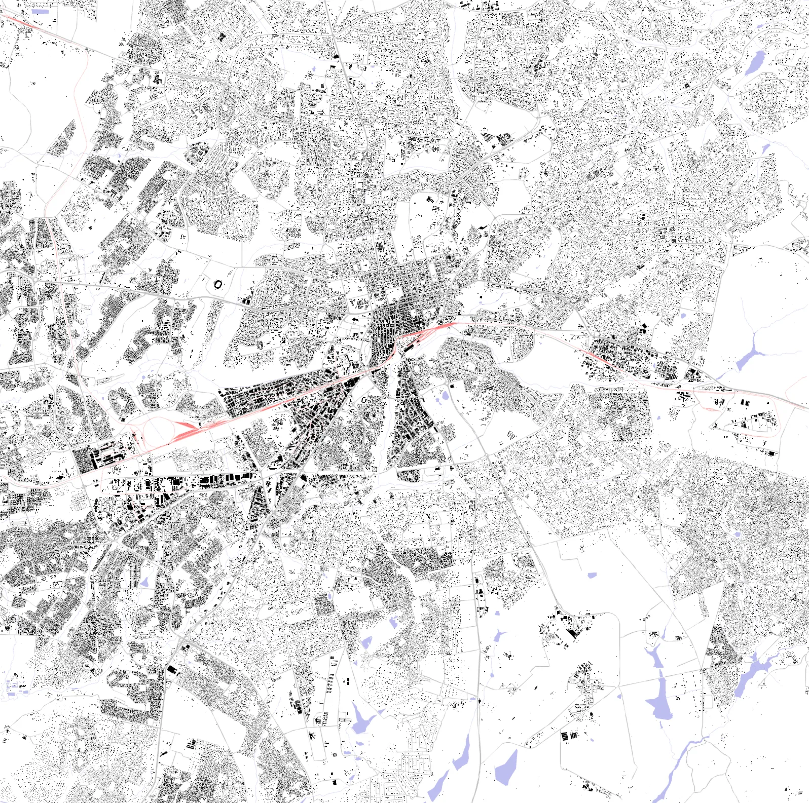 Harare figure ground plan