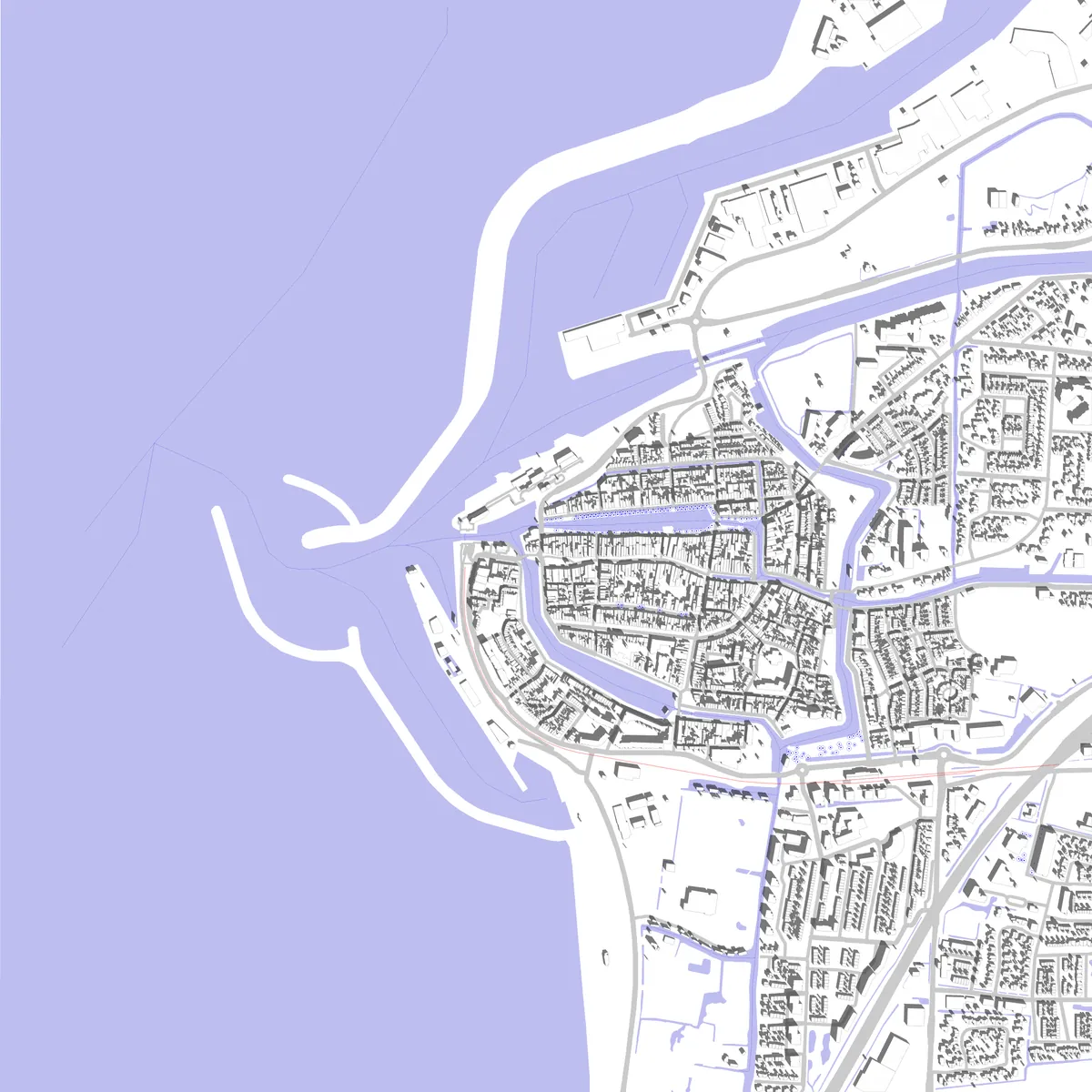 Harlingen situatieplan (2,5 km)
