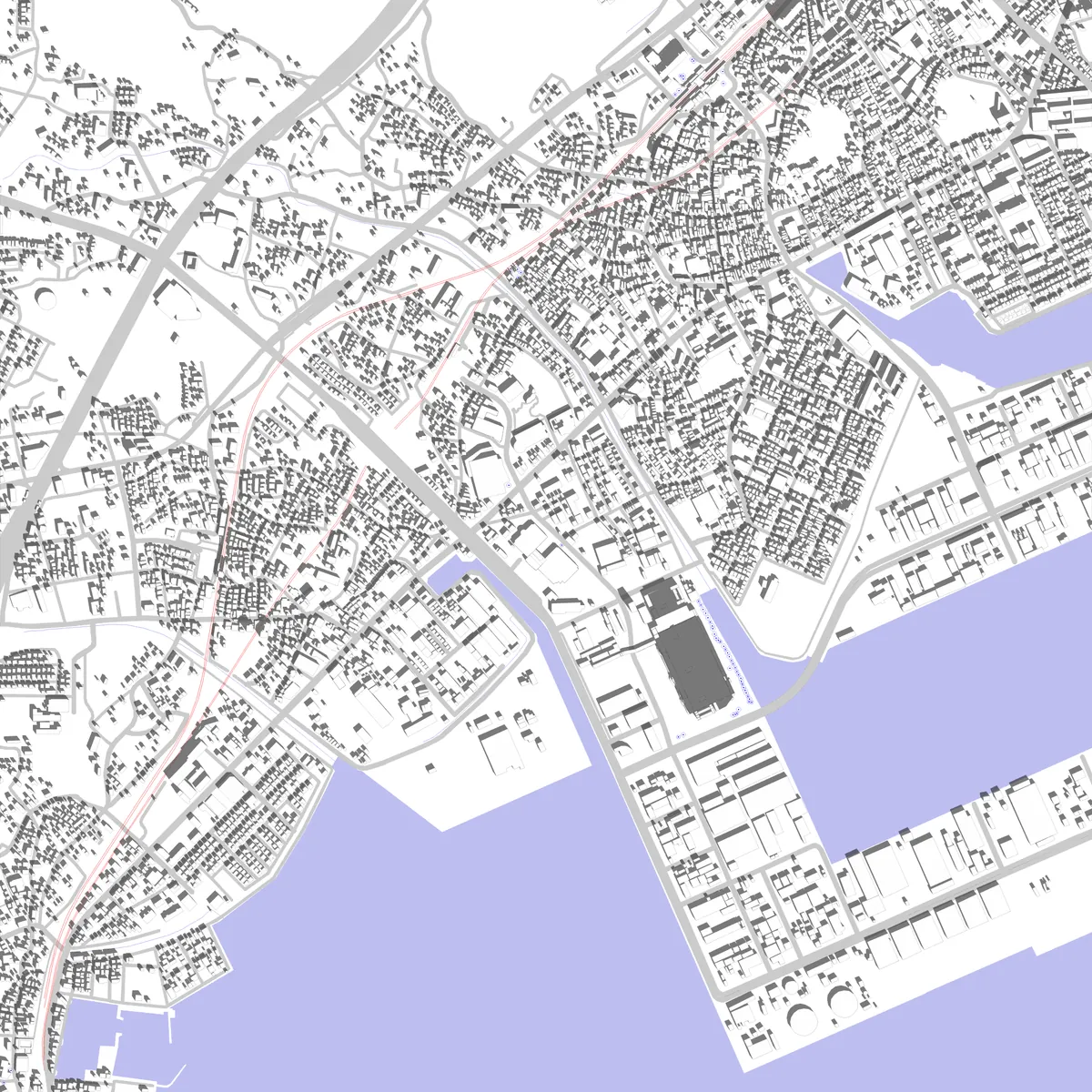 Hatsukaichi Lageplan (2,5 km)