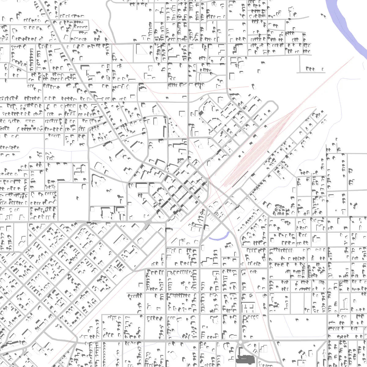 Hattiesburg Lageplan (2,5 km)